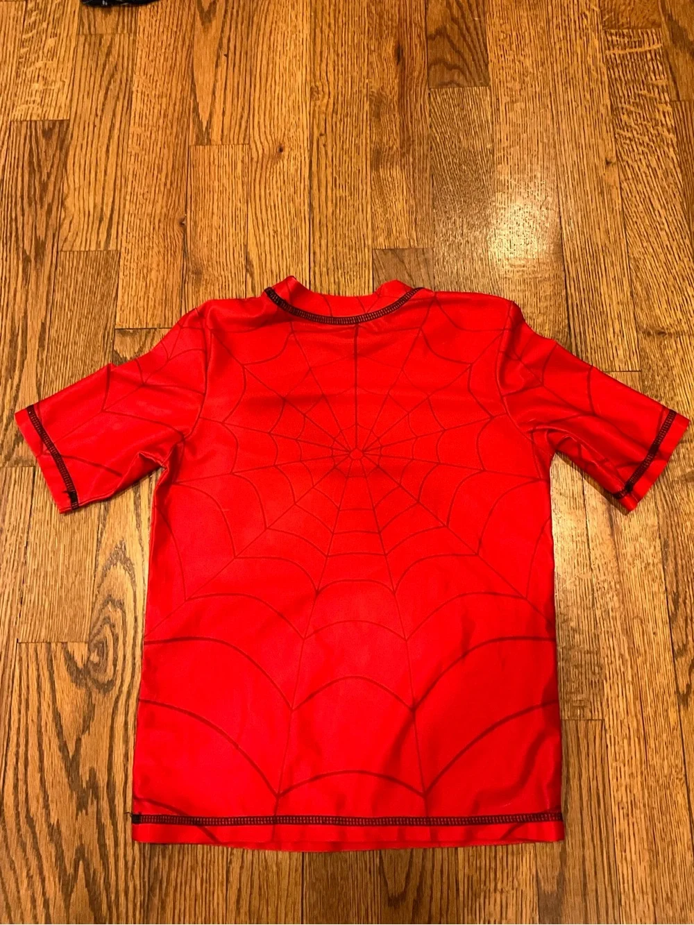 Boys Marvel Red Spider-Man Short Sleeve Kids Swim Rashguard